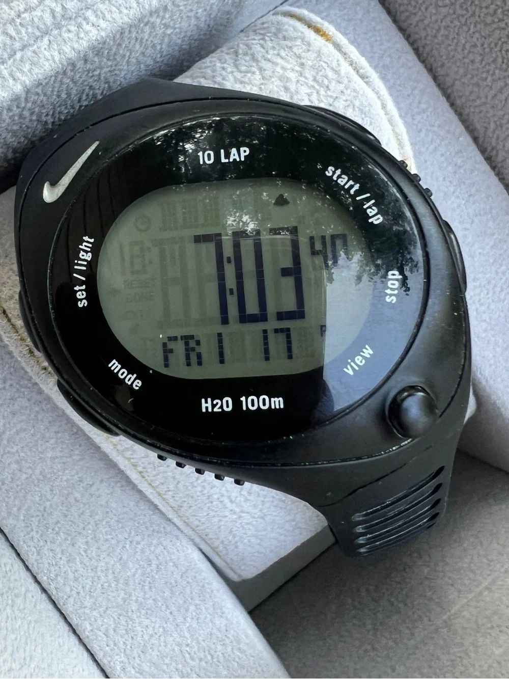 Nike Bowerman Series 10 Lap Digital Watch Mens Stopwatch H20 100m New Battery